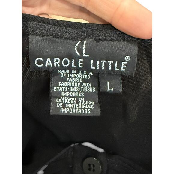 Carole Little Velvet Blouse Women Large Classic Elegant Capsule‎ Quiet Luxury - Picture 9 of 10